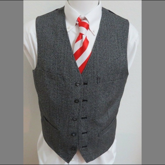Sz M Gray Club Room Mens Polyester #890 Suit Vest - Picture 2 of 8